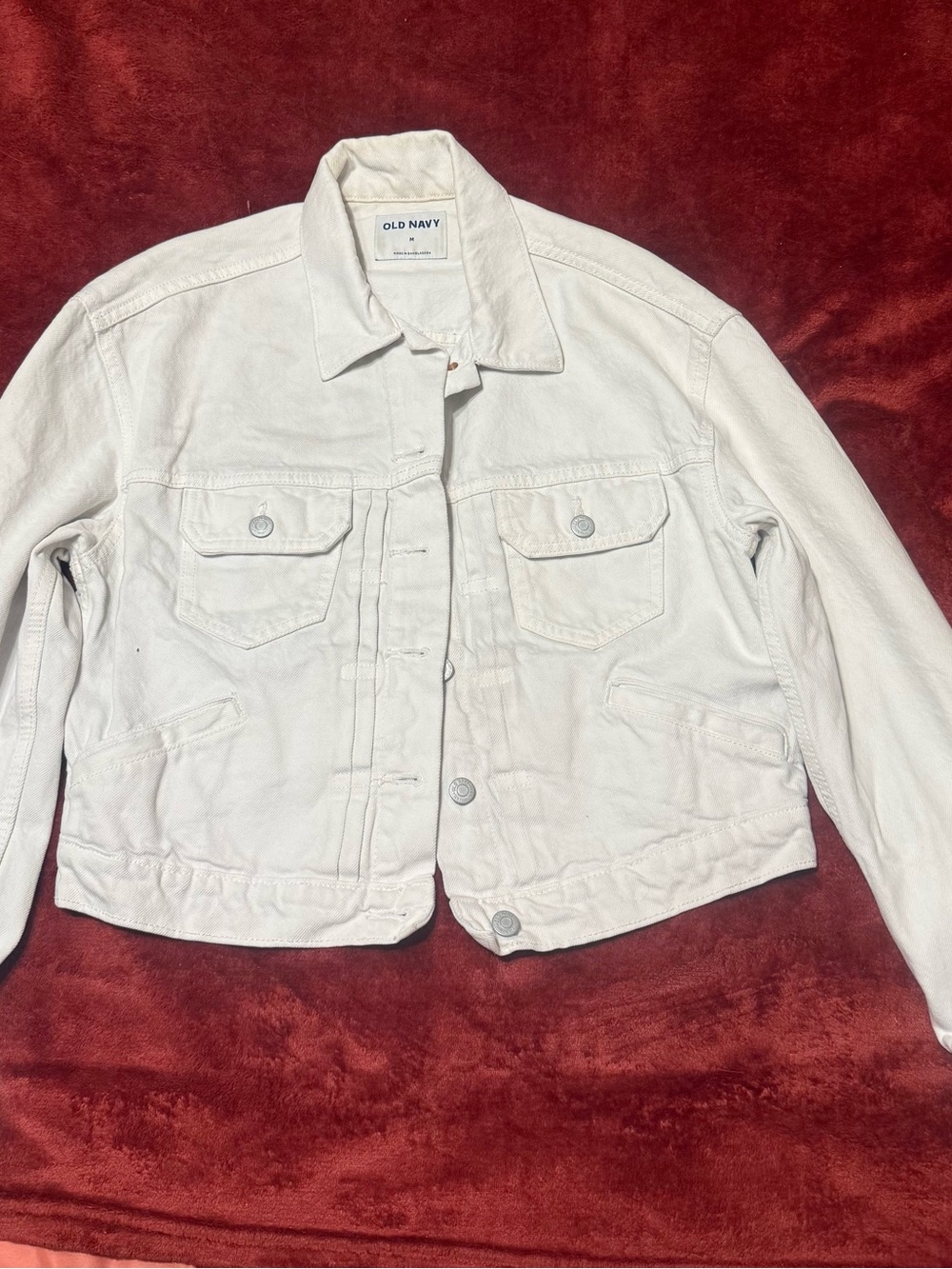 Old Navy White Denim Jacket - Women's